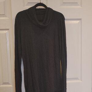 CAbi Dark Blue Cowl Long Sleeve Top